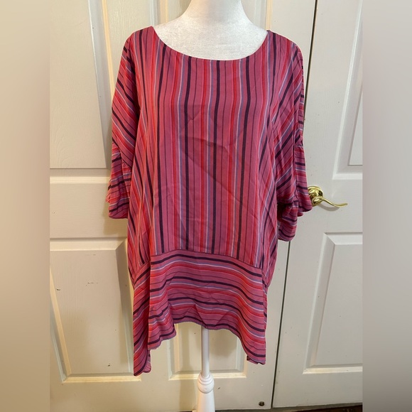 NWT ANA A New Approach pink striped tunic, XL - Picture 1 of 5